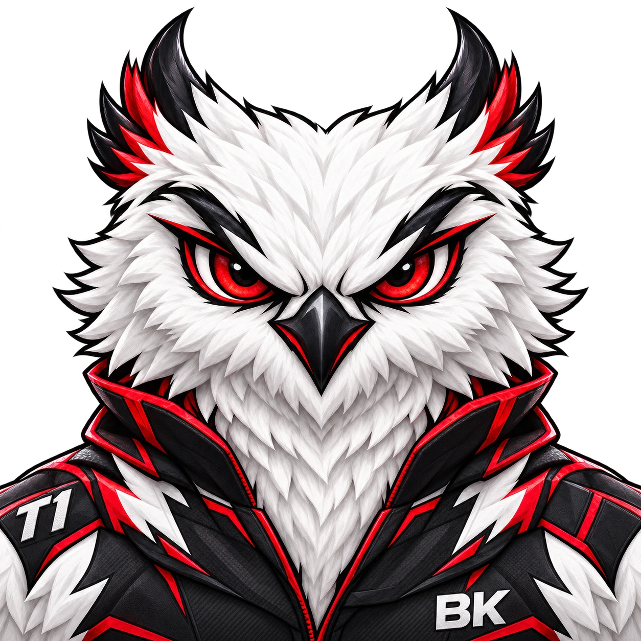 Búho competitivo BKT1, retrato desde los hombros